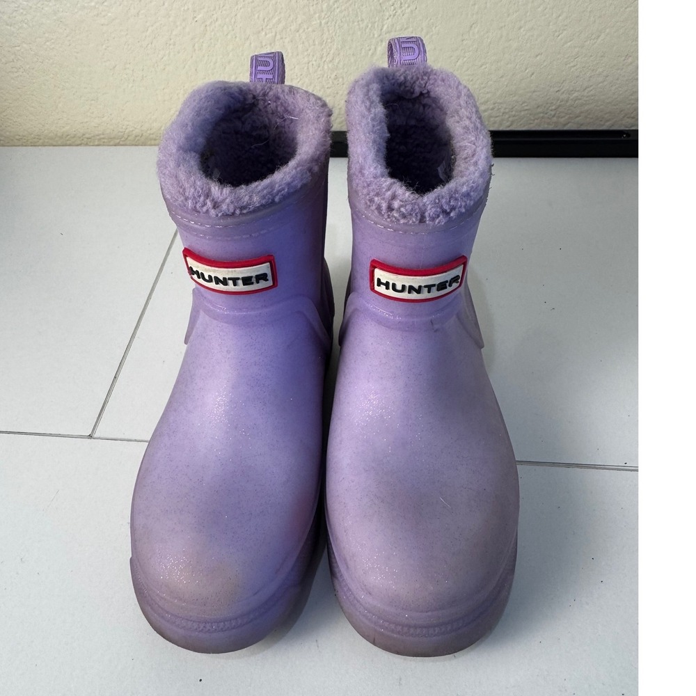 Hunter Kids Sherpa Insulated Rain Boots Purple Toddler Size 11 Waterproof